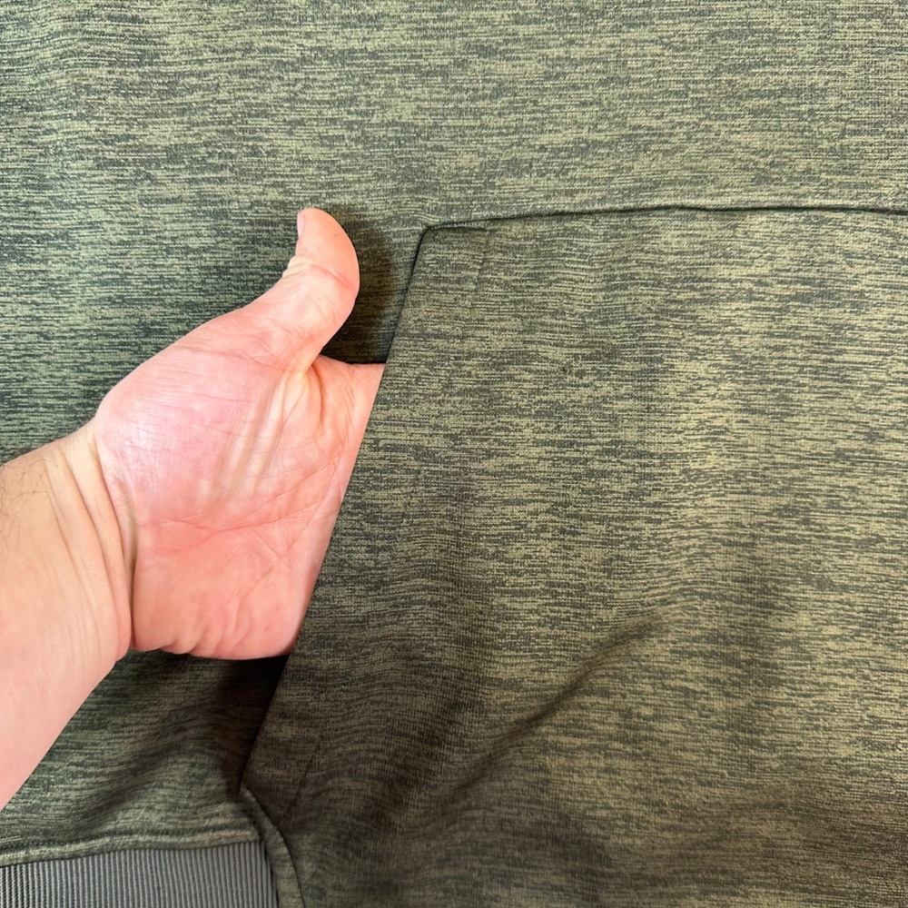 Under Armour ColdGear Hoodie Mens XXL Green Heathered Pullover Sweatshirt Loose - Picture 11 of 15